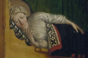 Meister der Uttenheimer Tafel (tätig um 1460-80) Рождение Марии_1.jpg