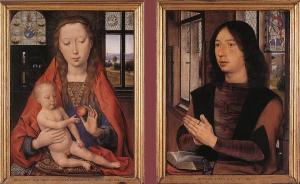 Diptych of Maarten Nieuwenhove, 1487, Memlingmuseum, Sint-Janshospitaal, Bruges.jpg